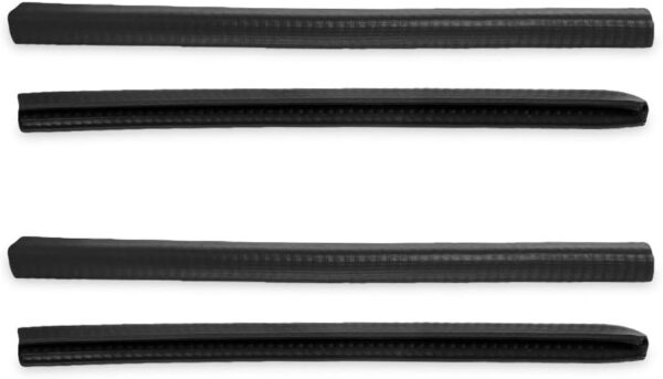 4 Pack Skateboard Deck Guards Protector Heavy Duty Shock Absorbing Rubber Bumper Sleeve Strip Nose/Tail Edge Protective Guard for Complete Skateboards Maple Decks  Longboard