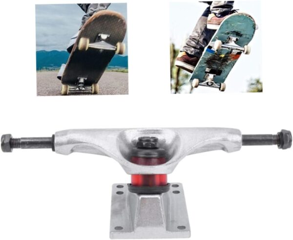 Skateboard Trucks Bracket Aluminium Alloy Longboard Bridge Stable Parts Silver 2PCS - Image 2