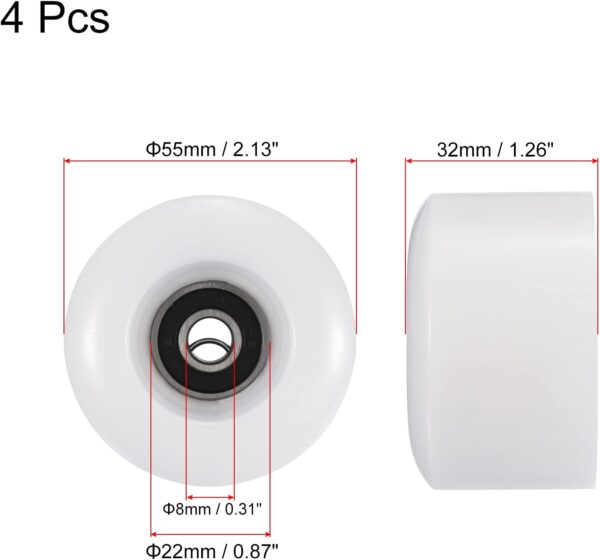 Skateboard Wheel with Bearings , Street Wheels for Skateboards  Wheel Replacement 80A - Image 2