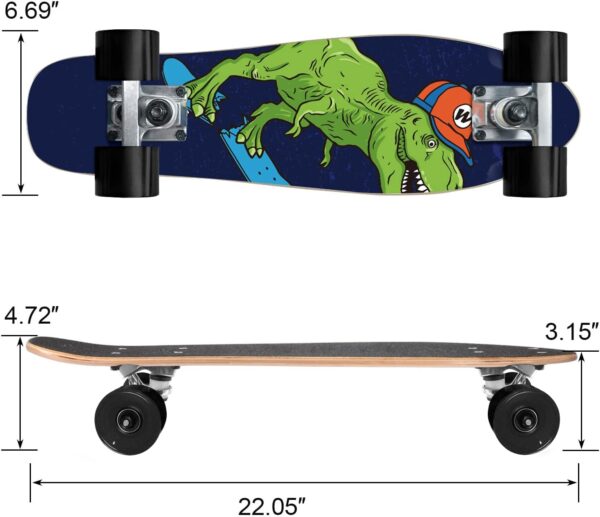 Skateboard Complete Skateboards 22 Inch Mini  Skateboards for Beginners Kids Boys and Girls - Image 2