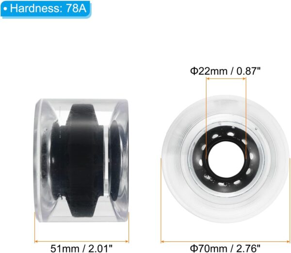 78A Longboard Wheel Soft  Wheels Street Wheels for Skateboards Skateboard Wheel Replacement PU - Image 2