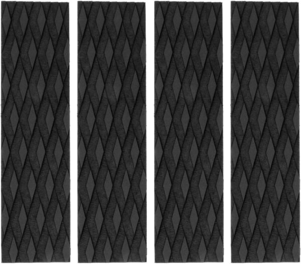 4 Piece EVA Surfboard Deck Traction Pads Non-Slip Front Traction Pad Grip Mat for Surfing,Surf Boards,  Skimboards, Funboard, Fish Board, Black