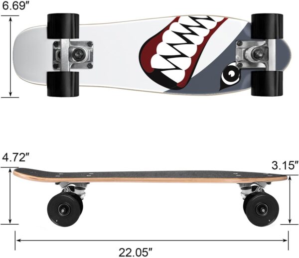 Skateboard Complete Skateboards 22 Inch Mini  Skateboards for Beginners Kids Boys and Girls - Image 2