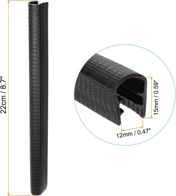 8.7 Inch Skateboard Deck Guards Protector, 2 Pack Skate Deck Edge Protection Skateboard Protective Gear, Black - Image 2