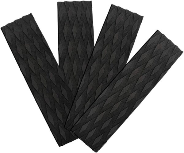 4 Pieces Surfboard Traction Pads EVA Surfing Skimboard Deck Traction Pads Anti-Slip Front Tail Pad fit for Kiteboard Surfboards,Skimboards,Longboards,Shortboards,Kayak,Fish Board