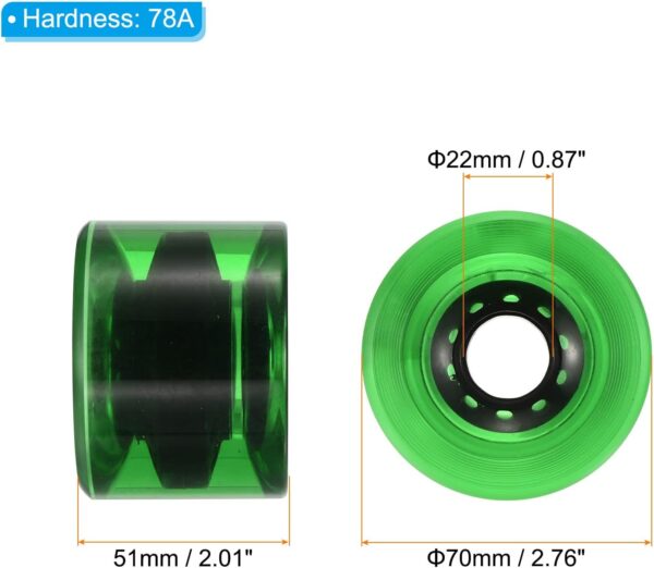 78A Longboard Wheel Soft  Wheels Street Wheels for Skateboards Skateboard Wheel Replacement PU - Image 2