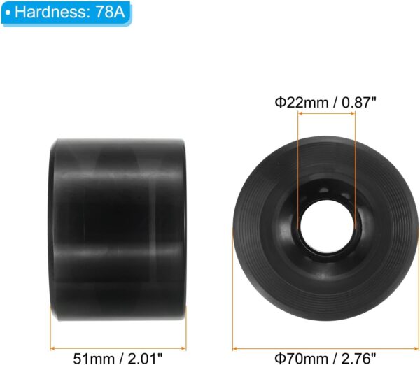 78A Longboard Wheel Soft  Wheels Street Wheels for Skateboards Skateboard Wheel Replacement PU - Image 2