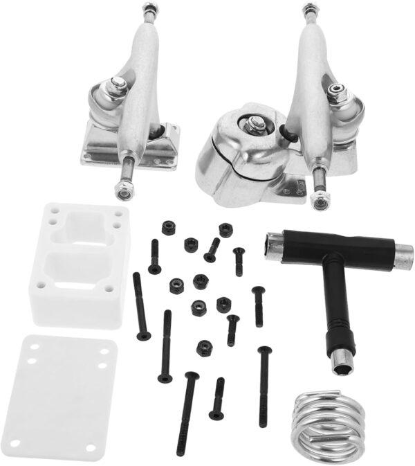 2pcs Surfboard Stand Trucks Skateboard Wheels Skateboard Truck Parts Surfboard Brackets Professional Surfboard Supplies Swivel Mount to Rotate Skateboard Bridge Scooter