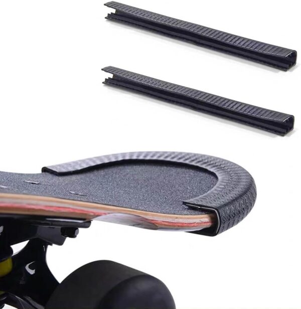 Skateboard Deck Guards Protector, Longboard Edge Protection,Deck Bumper Strip, Durable Shock Absorbing Rubber Cover with Grip Nose Guard and Tail Guard for Kids,Boys,Grils,Youths,Beginners