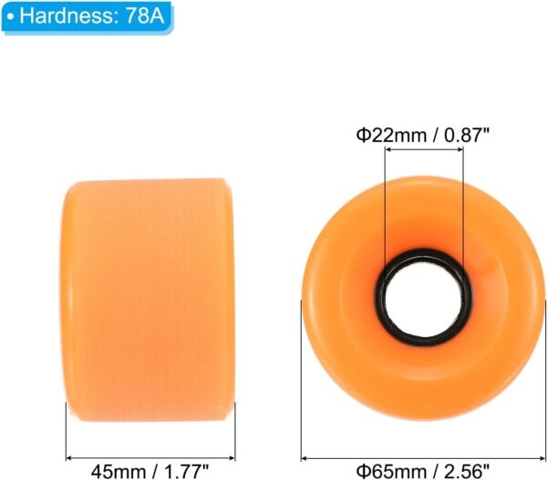 78A Longboard Wheels Soft,  Wheels Street Wheels for Skateboards Skateboard Wheel PU Frosted - Image 2