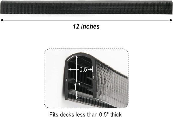 2 Pcs Skateboard Deck Guard Protectors, Deck Edge Protection Cover Shock Absorbing Rubber Strip, Thickened Board Nose Guard and Tail Guard for Standard Skateboards, Longboards and Mini s - Image 2