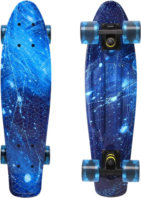 Skateboards 22 inch Complete Skateboard Deck Mini  for Kids Boys Girls Youths Beginners