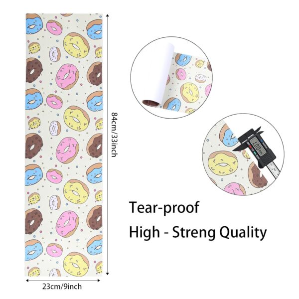 9" x 33" Skateboard Grip Tape, 2Pack Donut Waterproof Longboard Grip Tape, Bubble Free Non Slip Scooter Griptape for Rollerboard Stairs Pedal Wheelchair Step (23x84cm) - Image 2