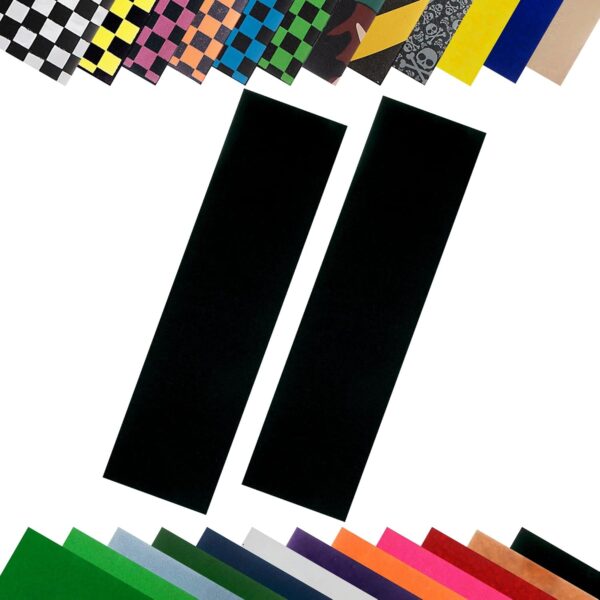 9 x 33 Inch Skateboard Grip Tape Sheet Black - 2 Sheets