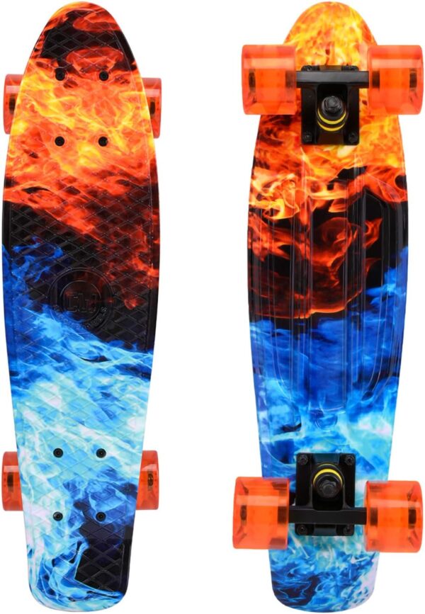 Skateboards 22 inch Complete Skateboard Deck Mini  for Kids Boys Girls Youths Beginners
