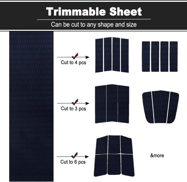 EVA Foam Boat Decking Sheet Universal DIY Surfboard Traction Pad Non-Slip Grip Mat Trimmable Sheet for Kayak RV Yacht Pool Skateboard Skimboard Step Green Yellow Orange Blue Dark Grey Black - Image 2