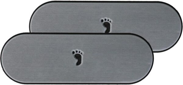 4""X12"" Anti-Slip  Pads 2 Pack (Gray on Black), Medium,