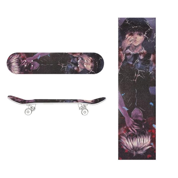 9" x 33" Grip Tape Skateboard Comic Design, Skateboard、Longboard、Scooter Sandpaper Cool Grip Tape