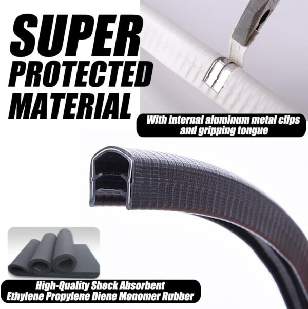 Skateboard Deck Guards Protector,Longboard Deck Edge Protection,Durable Shock Absorbing Rubber Cover with Excellent Grip Nose Guard and Tail Guard - Image 2
